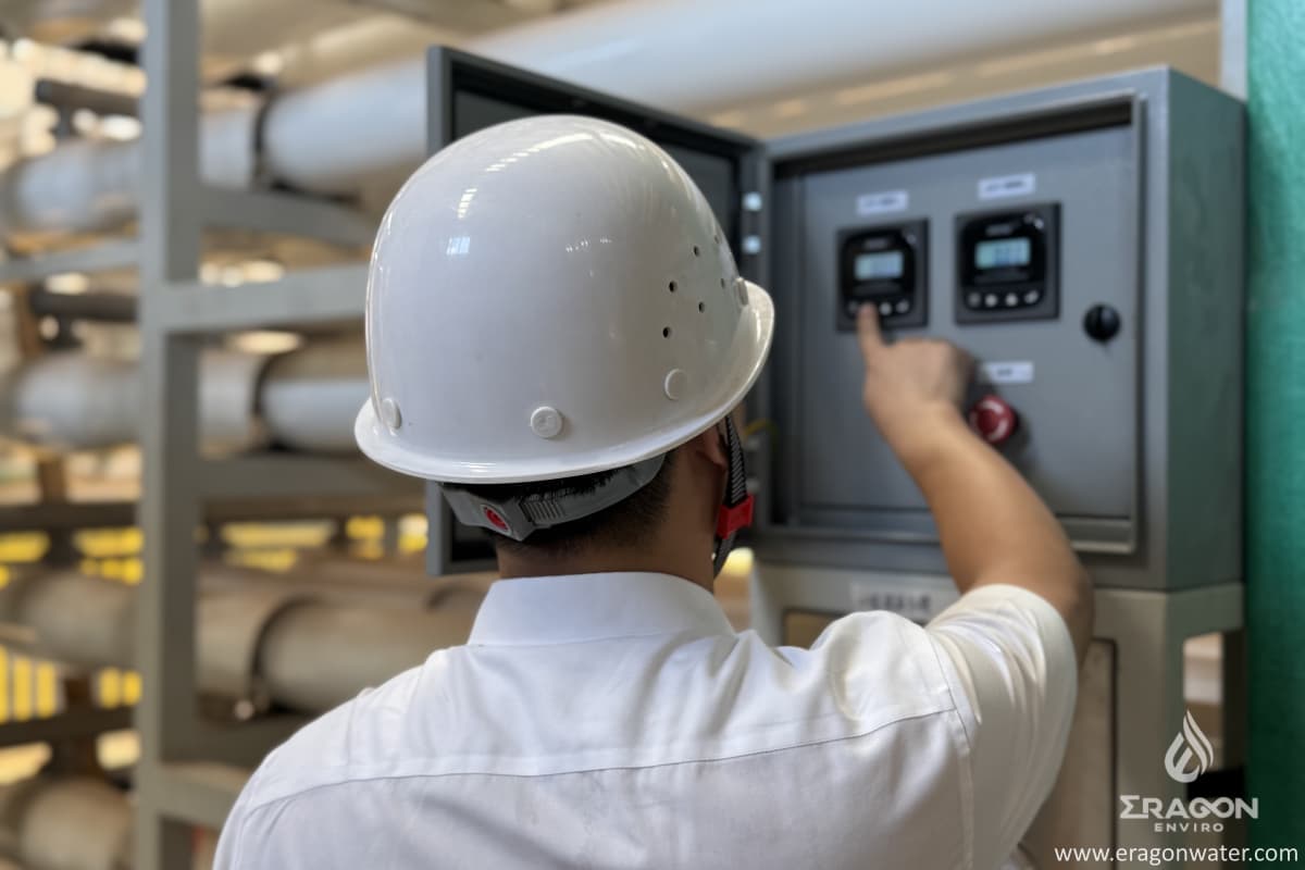 ZLD System Operation And Control Panel In Battery Recycling Plant